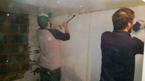 Starting working stripping the walls to install insulation